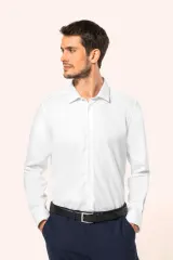Camisa Oxford Pinpoint manga larga hombre