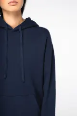 Sudadera ecorresponsable con capucha y hombros caídos French Terry unisex