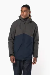 Parka 3 en 1 impermeable con capucha bicolor unisex