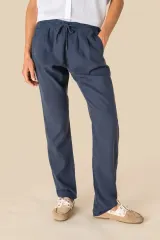 Pantalón ecorresponsable efecto lavado de Lyocell mujer