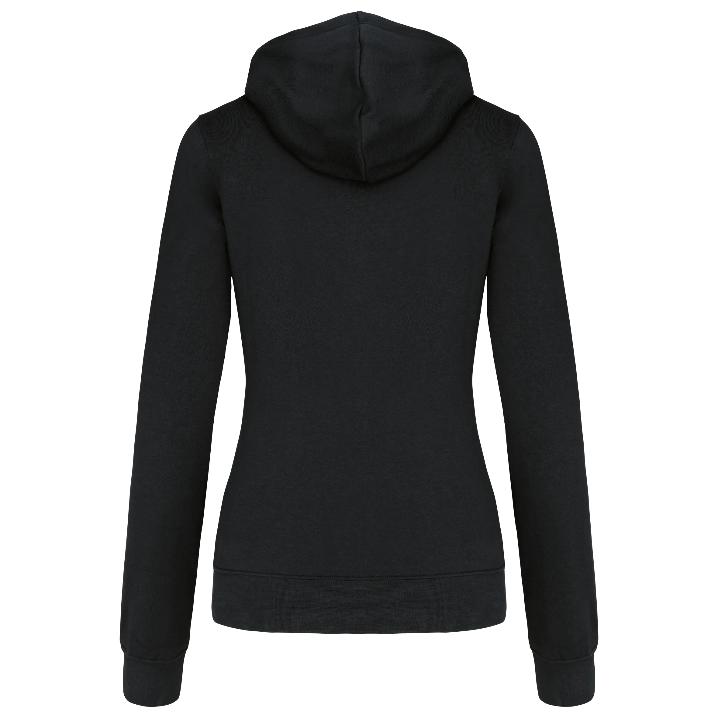 Sudadera capucha y cremallera contrastada mujer