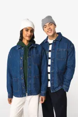 Chaqueta vaquera ecorresponsable de hombros caídos unisex