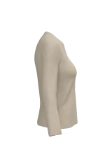 Camiseta manga larga y cuello redondo mujer