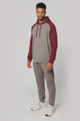 Sudadera bicolor con capucha adulto