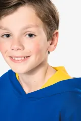 Sudadera capucha contrastada niños
