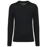 Jersey lana merina cuello de pico hombre