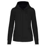Sudadera con capucha y cremallera ecorresponsable mujer