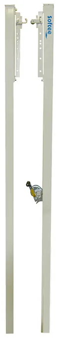 JUEGO POSTES VOLEIBOL FIJOS DE ALUMINIO SECCION CUADRADA 80X80MM