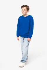 Sudadera capucha contrastada niños