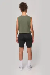 Camiseta corta sin mangas para mujer