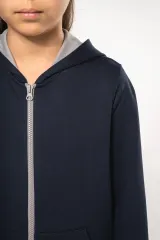 Sudadera capucha y cremallera niños