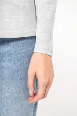 Camiseta manga larga y cuello redondo mujer