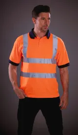 Polo Alta Visibilidad manga corta