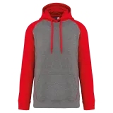 Sudadera bicolor con capucha adulto