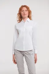 Camisa Popelina de algodón puro manga larga mujer