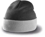 Gorro bicolor con dobladillo