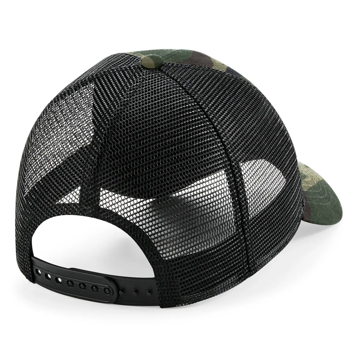 Gorra de rejilla con parche extraíble y ajustable en la parte trasera