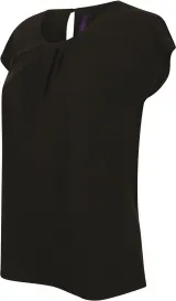 Top cuello plisado mujer