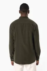 Camisa de pana manga larga hombre