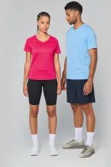Camiseta de deporte cuello de pico mujer